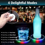 DROK 3PCS LED Light Up Coasters for Liquor Bottles, Flashing Drink Mats for Parties, Bars, Weddings, and Dining DROK 3PCS LED Light Up Coasters for Liquor Bottles, Flashing Drink Mats for Parties, Bars, Weddings, and Dining