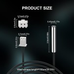 DROK 10K Temperature Sensor Probe 3pcs, 1 Meter Waterproof Temp Sensor Probe, Stainless Steel 3950 NTC Temp Sensor Probe