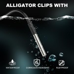 DROK 5 Pack Waterproof DS18B20 Temperature Sensor Probes with a Probe Adapter Board and 4.7K ohm Resistors