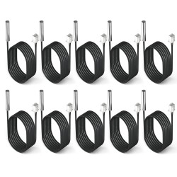 DROK 10K Temperature Sensor Probe, 10pcs 1 Meter Waterproof Temp Sensor Probe, Stainless Steel 3950 NTC Temp Sensor Probe