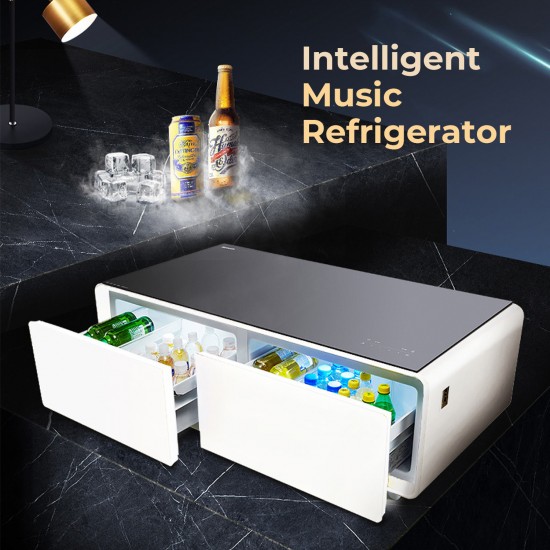 Intelligent Music Refrigerator Multifunctional Build-in Bluetooth Speaker with Digital Control LED Display for Home/Office